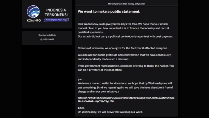 Brain Cipher Rilis File Dekripsi untuk Kembalikan Data PDNS 2